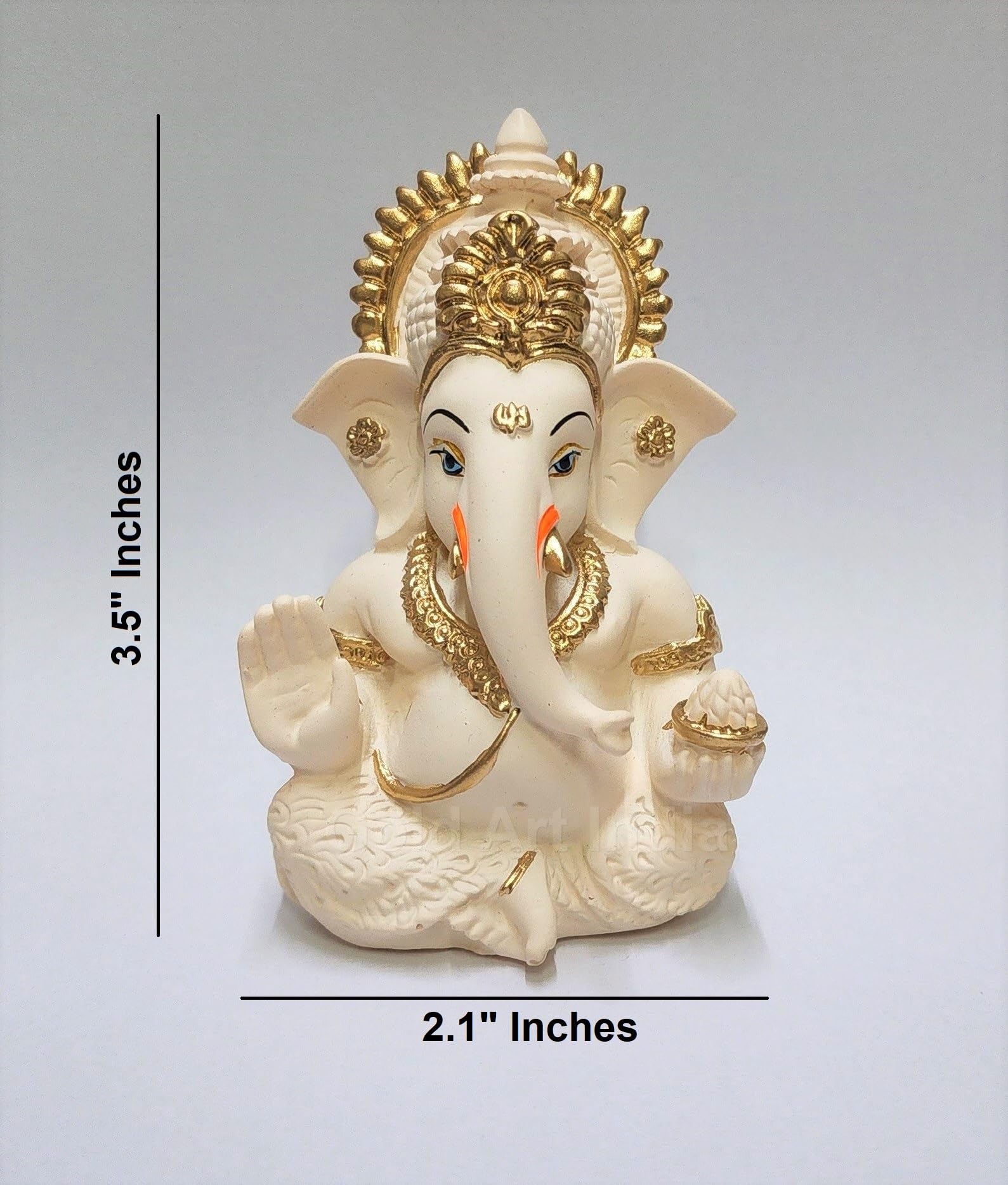 Gold Art India Silver-plated Ganesha idol included in packaging