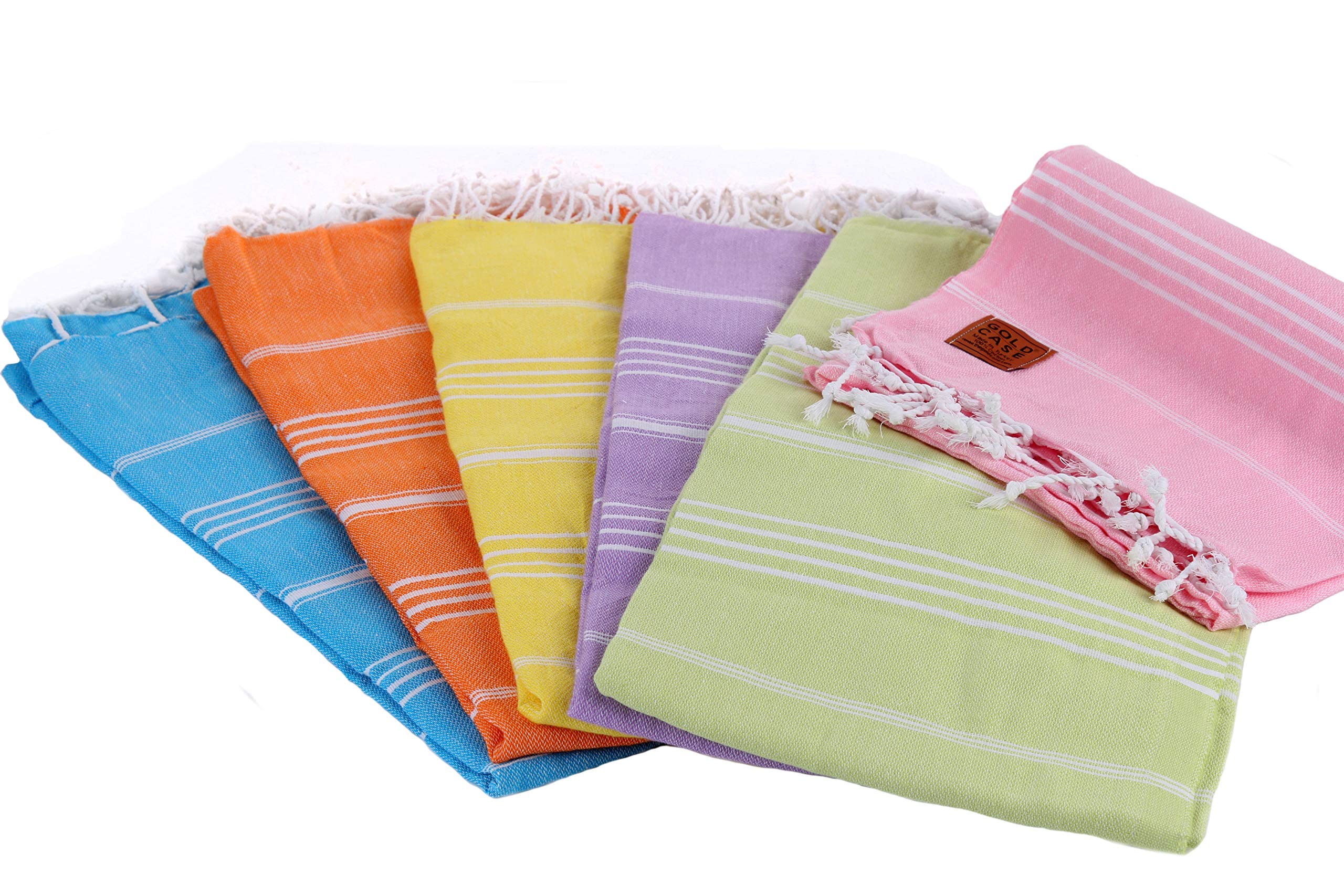 Gold Case Lycia lightweight towels that dry fast and travel well.