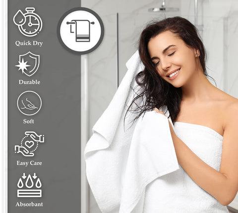 Gold Textiles cotton blend bath towels 24x48 offer durable, quick-drying performance for daily care