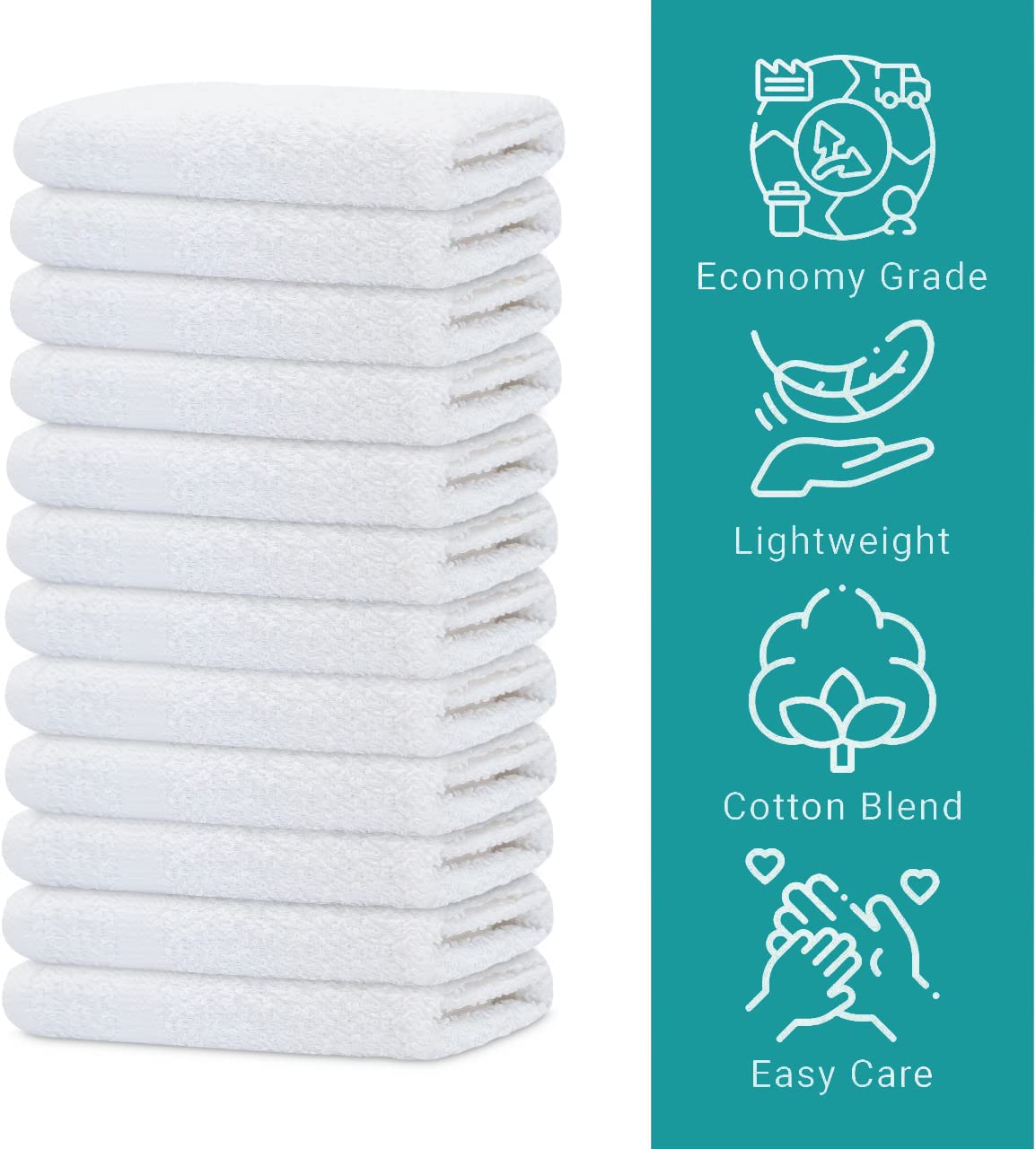 GOLD TEXTILES cotton blend washcloths, soft and absorbent for faces and spa routines.