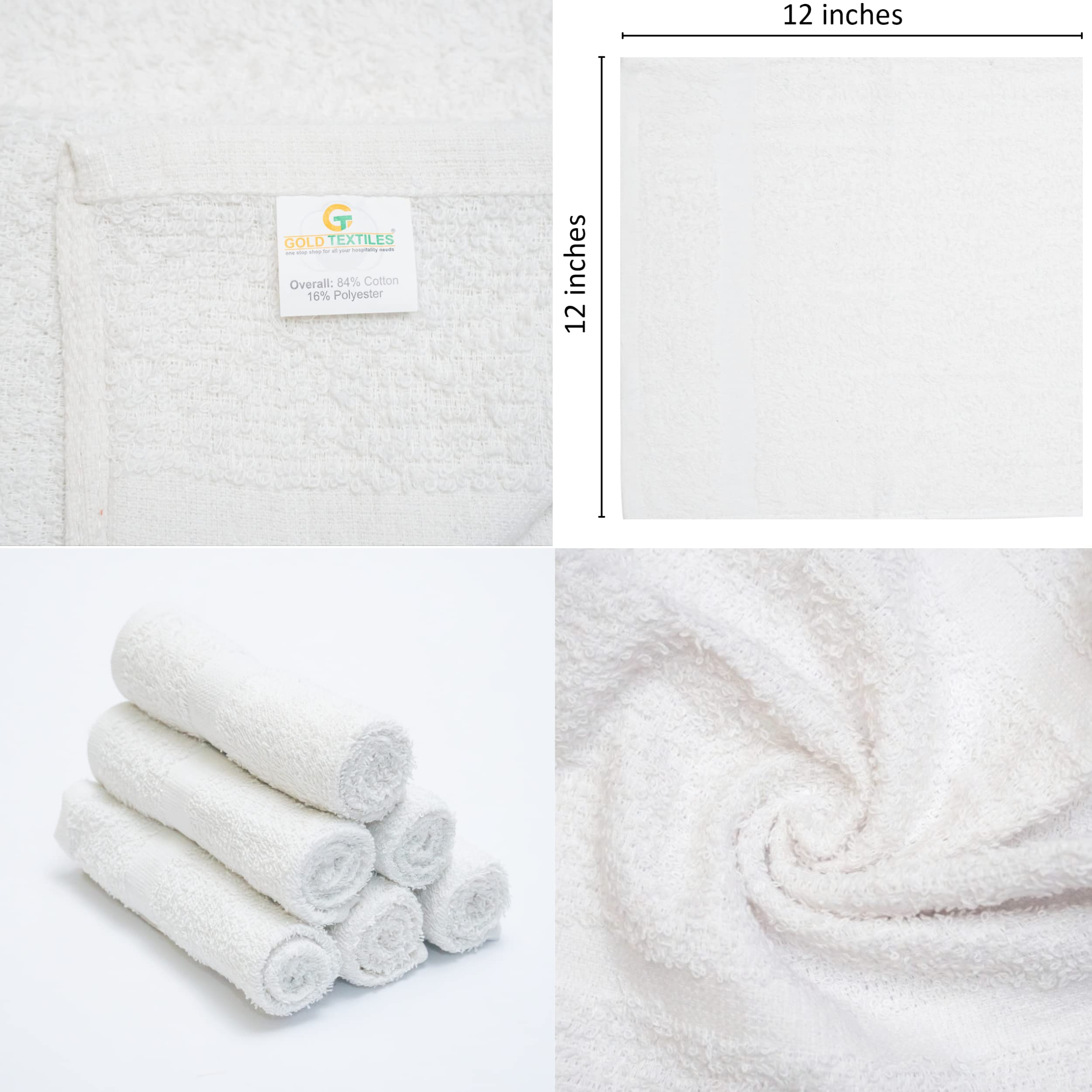 GOLD TEXTILES quick-dry washcloths, perfect for gym towels and post-workout cleanup.
