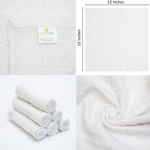 GOLD TEXTILES quick-dry washcloths, perfect for gym towels and post-workout cleanup.