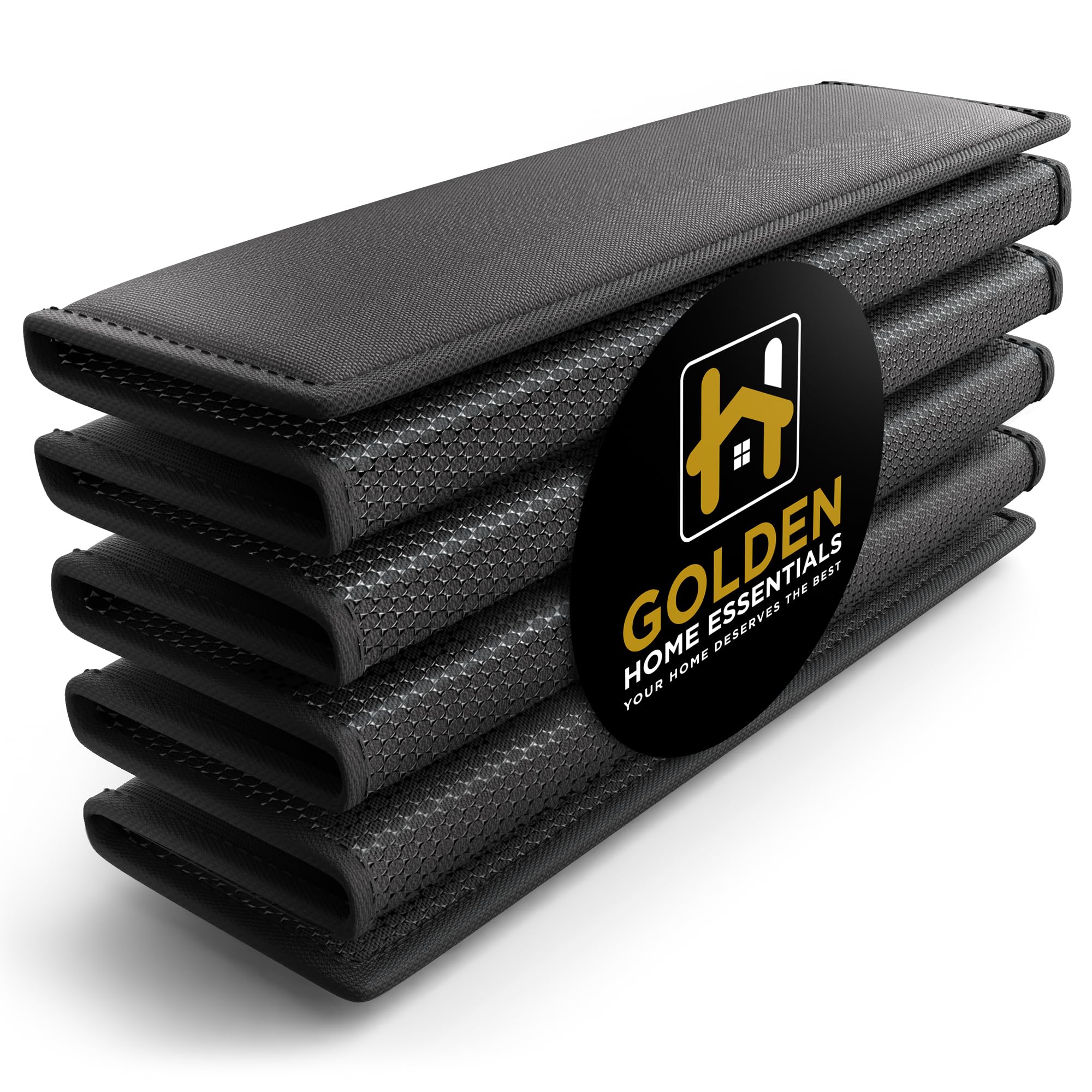 Golden Home Essentials couch-support board on a wide sofa stabilizing sagging cushions
