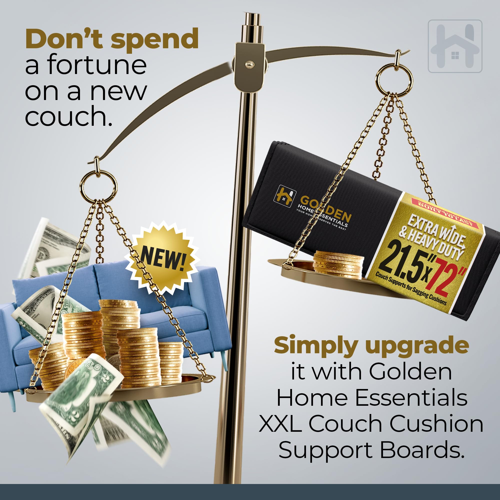 Golden Home Essentials waterproof Oxford fabric shields the board and cushions