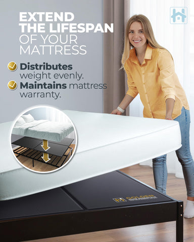 Golden Home Essentials Premium bunkie board tool-free-setup close-up demonstrating quick assembly