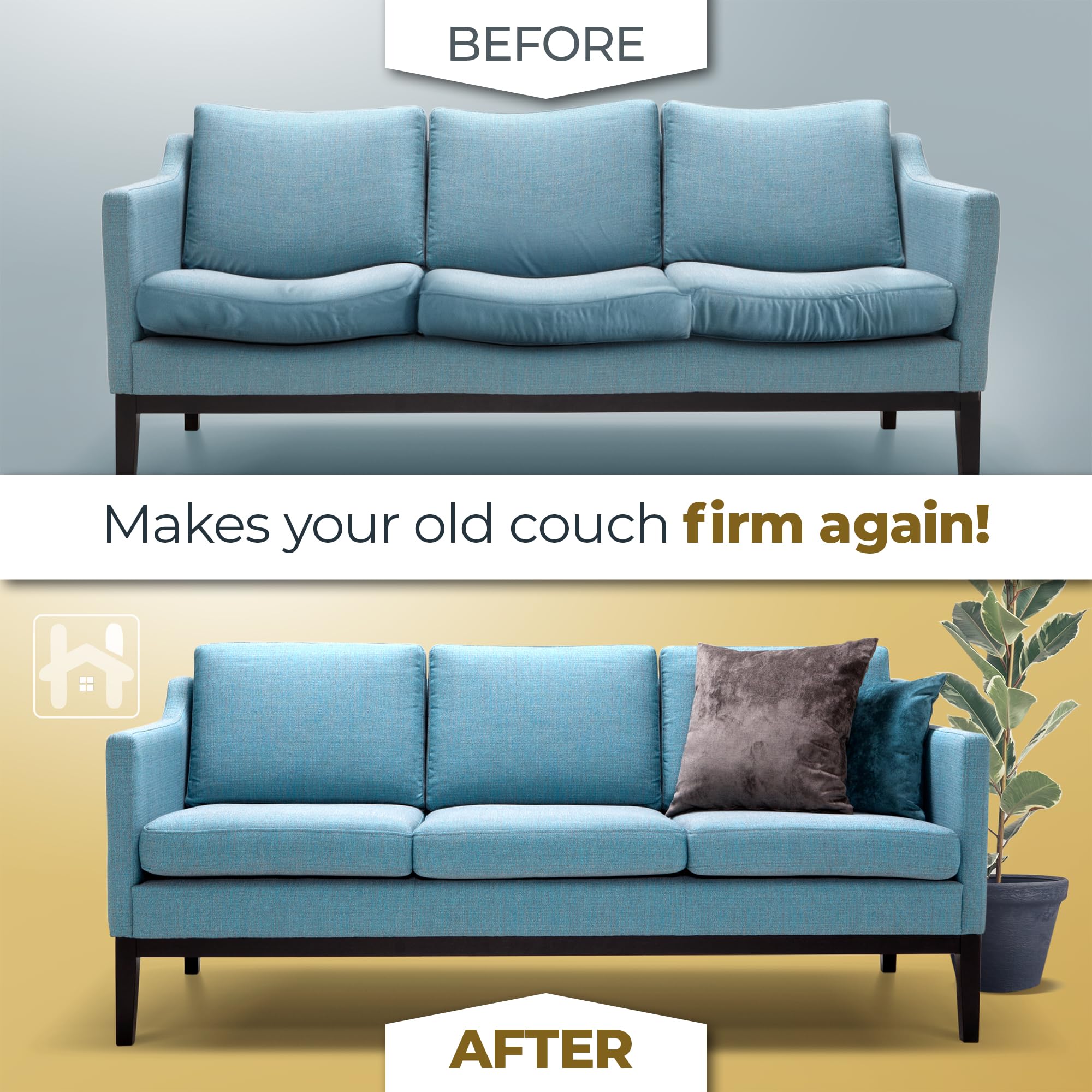 Golden Home Essentials extended coverage supports 3- to 4-seater sofas