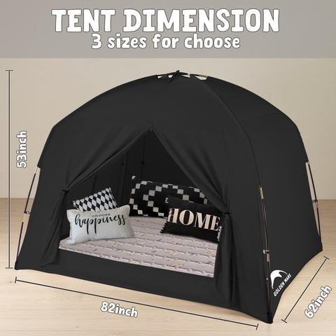 GOLDEN MARS bed tent with three doors enables easy inside-out access.