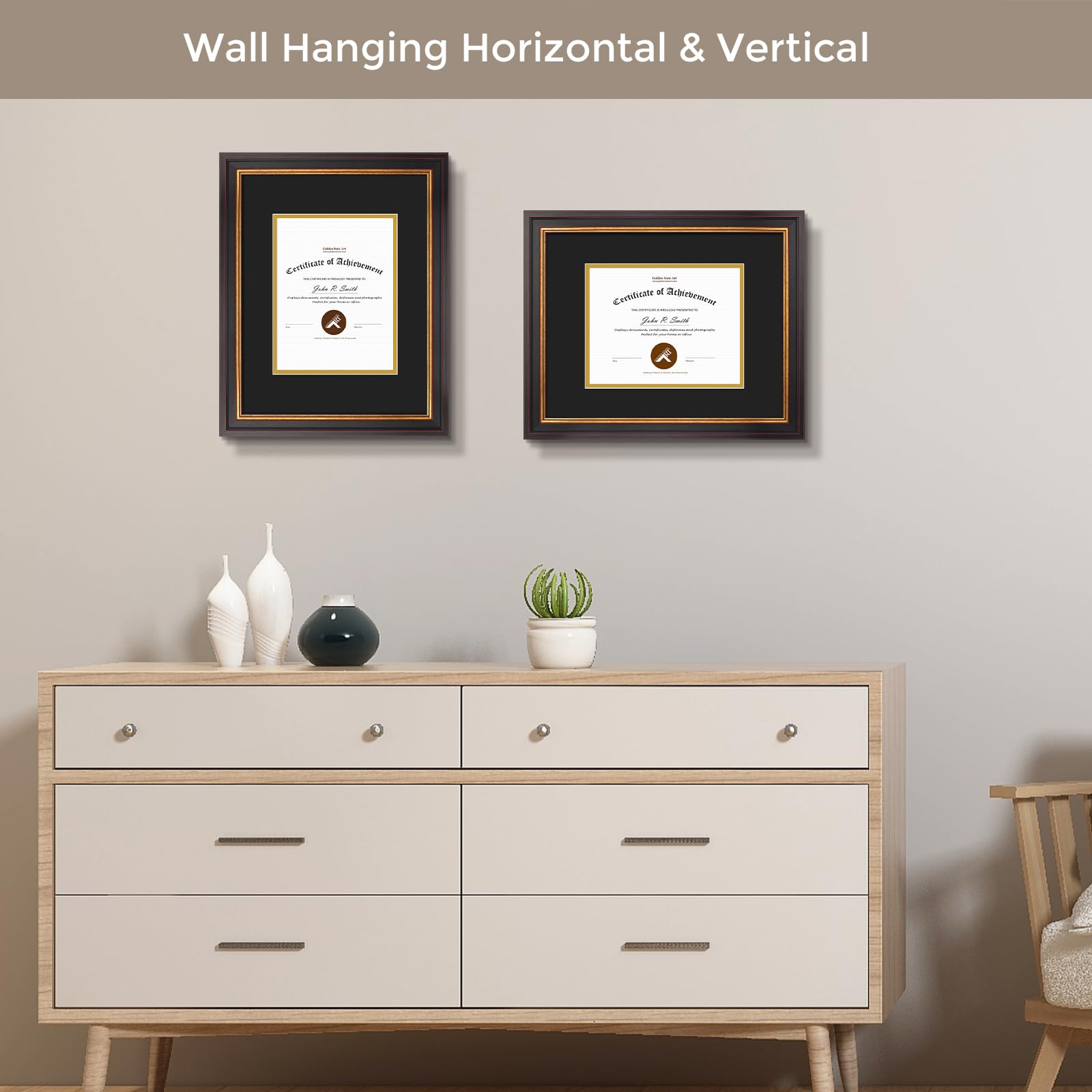 Frame features real glass for clear viewing.