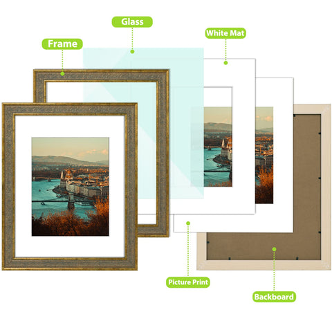 Golden State Art frame without mat showcasing an 11x14 image.