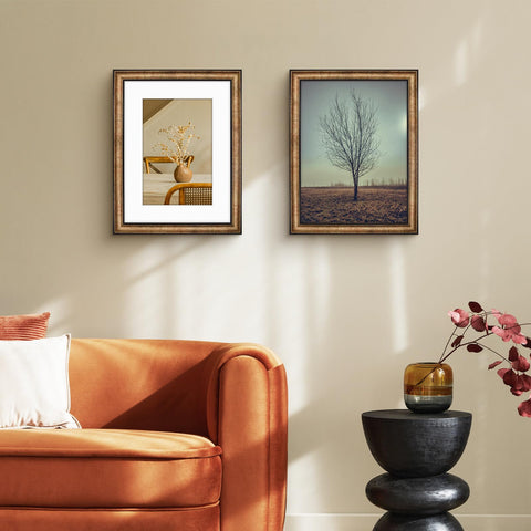 Golden State Art bevel-cut mat highlights photo focus