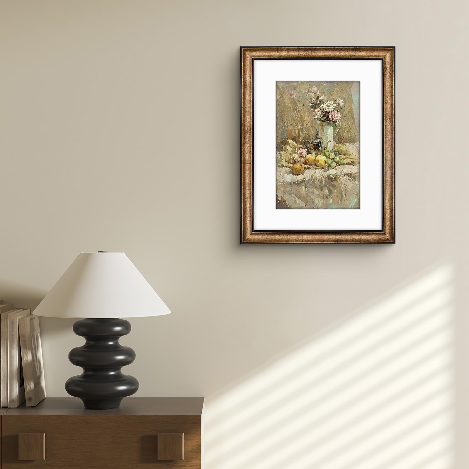 Golden State Art brushed texture detail adds refined vintage appeal