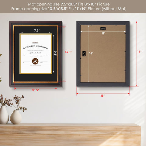 Golden State Art 8x10 print fits neatly with the mat in 11x14.