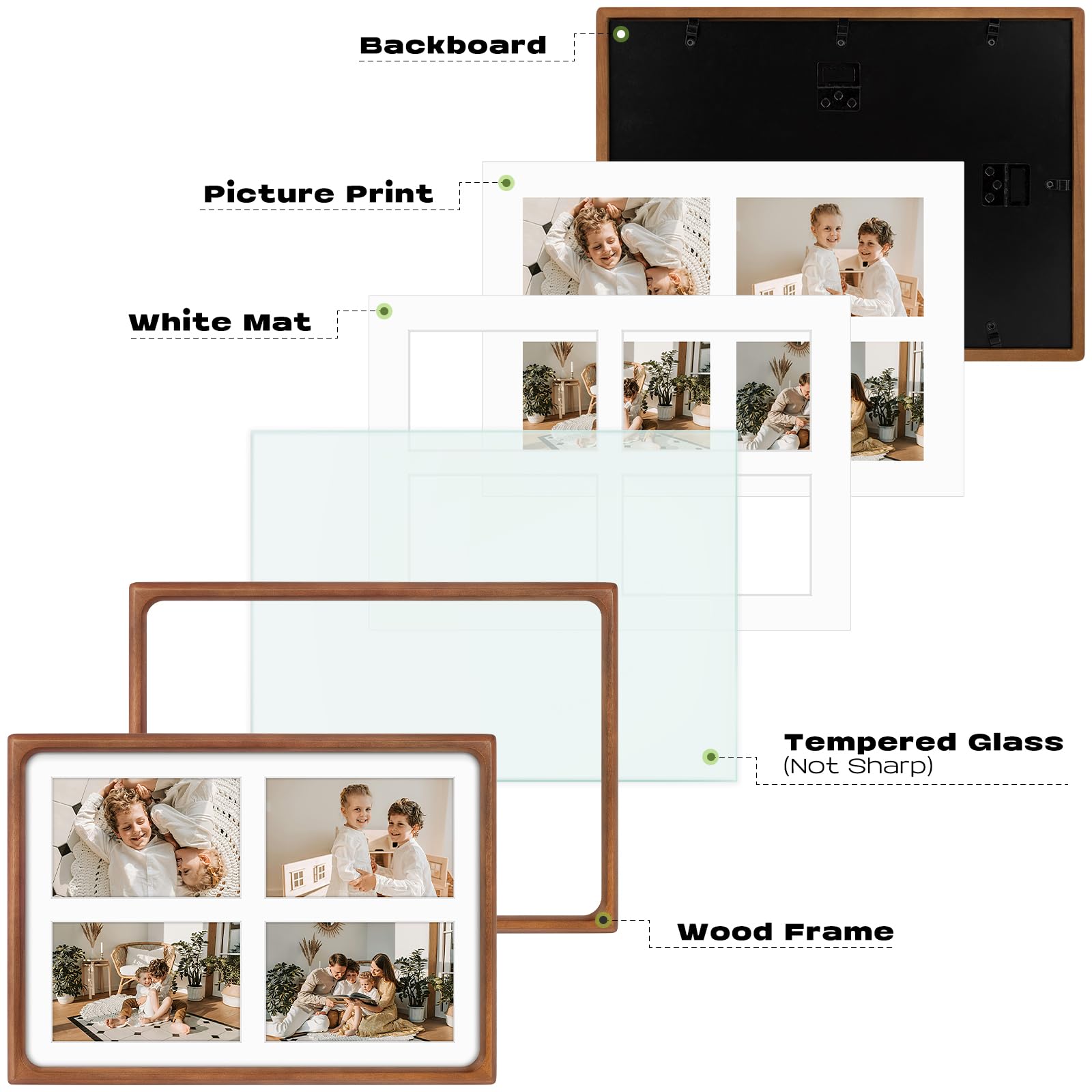 Golden State Art 9.5x13.5 print display without mat in brown frame.