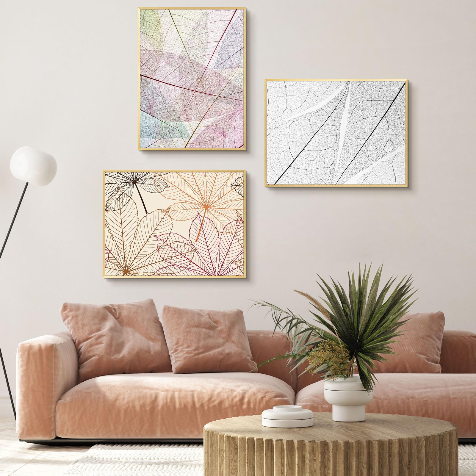 Golden State Art aluminum frame detail in brush gold finish for elegant display