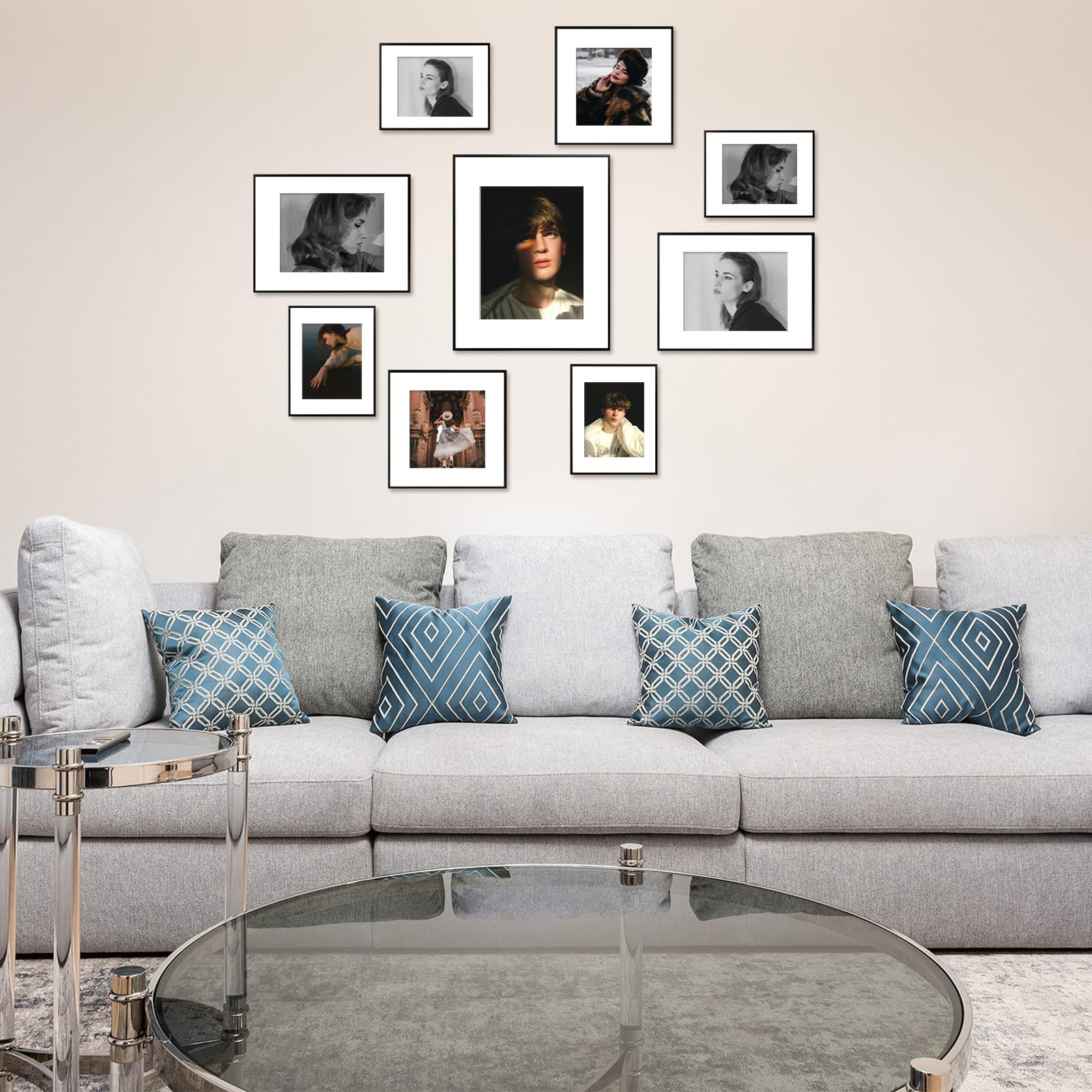 Golden State Art beveled removable mat enhances 11x14 display with soft edges.