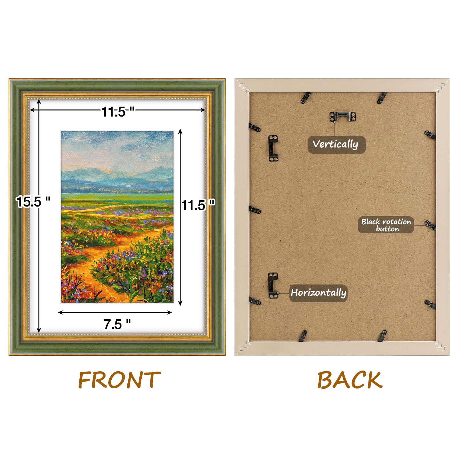 Golden State Art 1.25 inch border adds elegant framing to memories