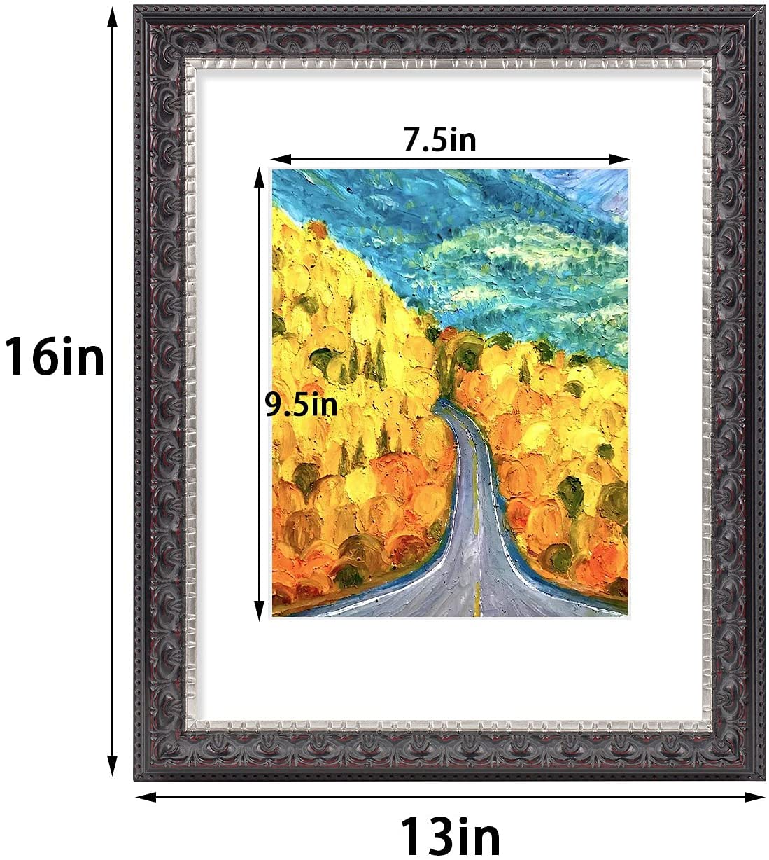 Golden State Art frame includes white mat for sharp 8x10 presentation of memories