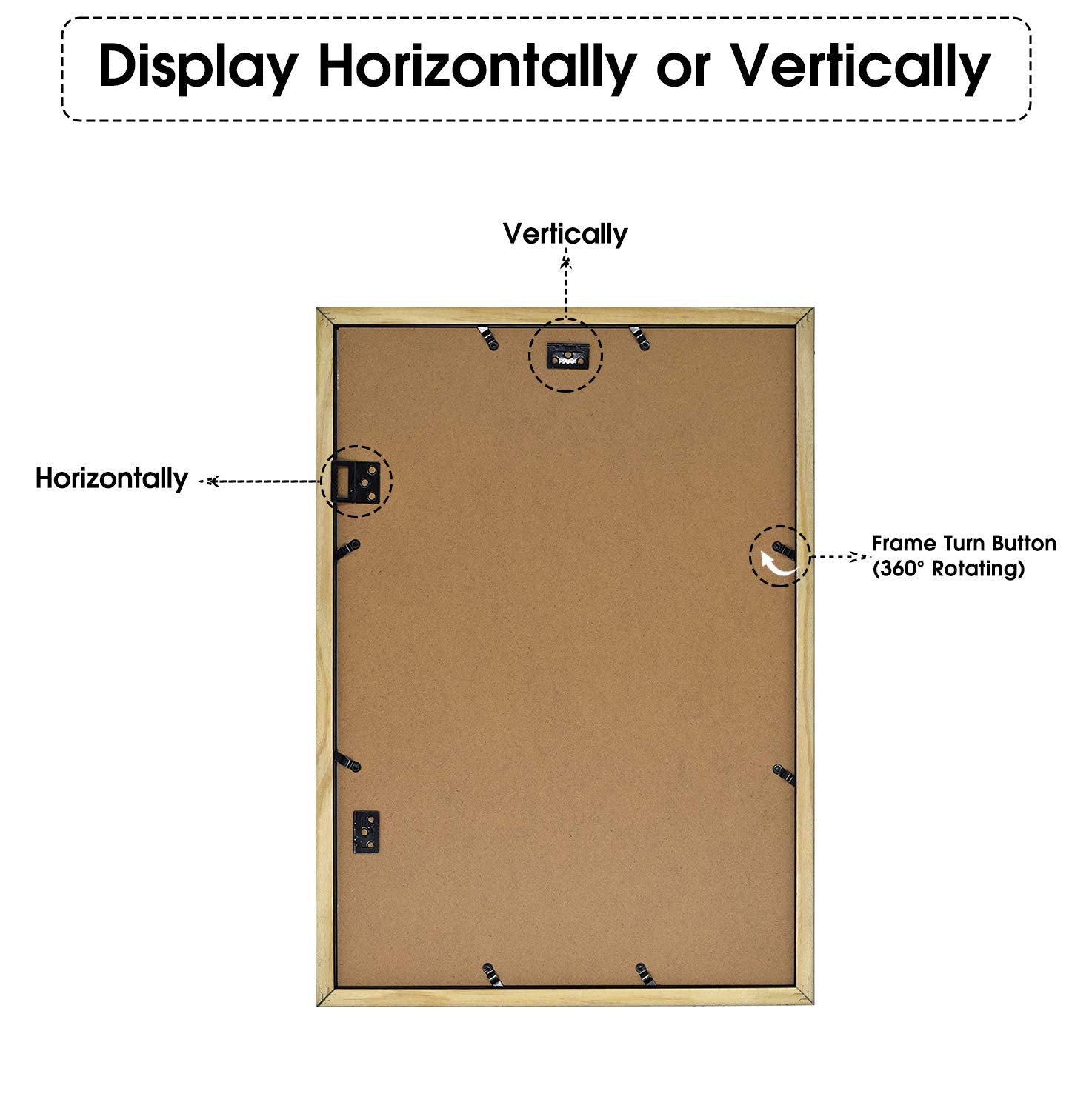 Golden State Art frame supports vertical and horizontal wall layouts.