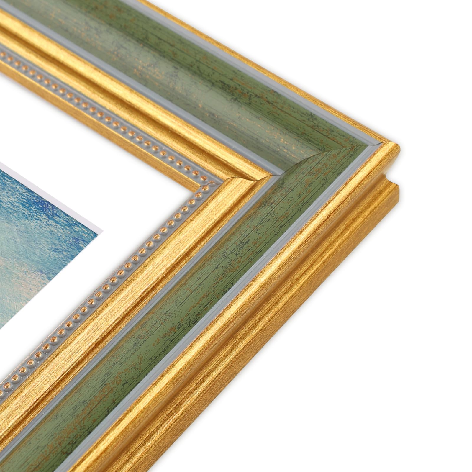 Golden State Art 12x16 ornate frame with mat showing 8x12 option for versatile layouts