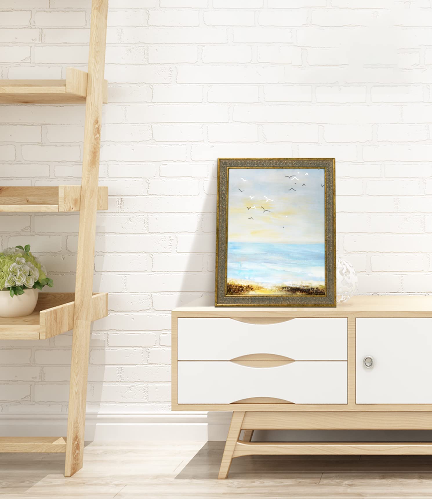 Golden State Art horizontal and vertical hangers for versatile display.