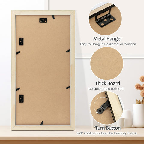 Frame supports horizontal and vertical displays for flexible layouts