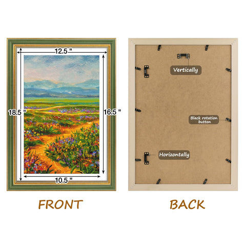 Golden State Art ornate frame back with mounting hardware for simple setup