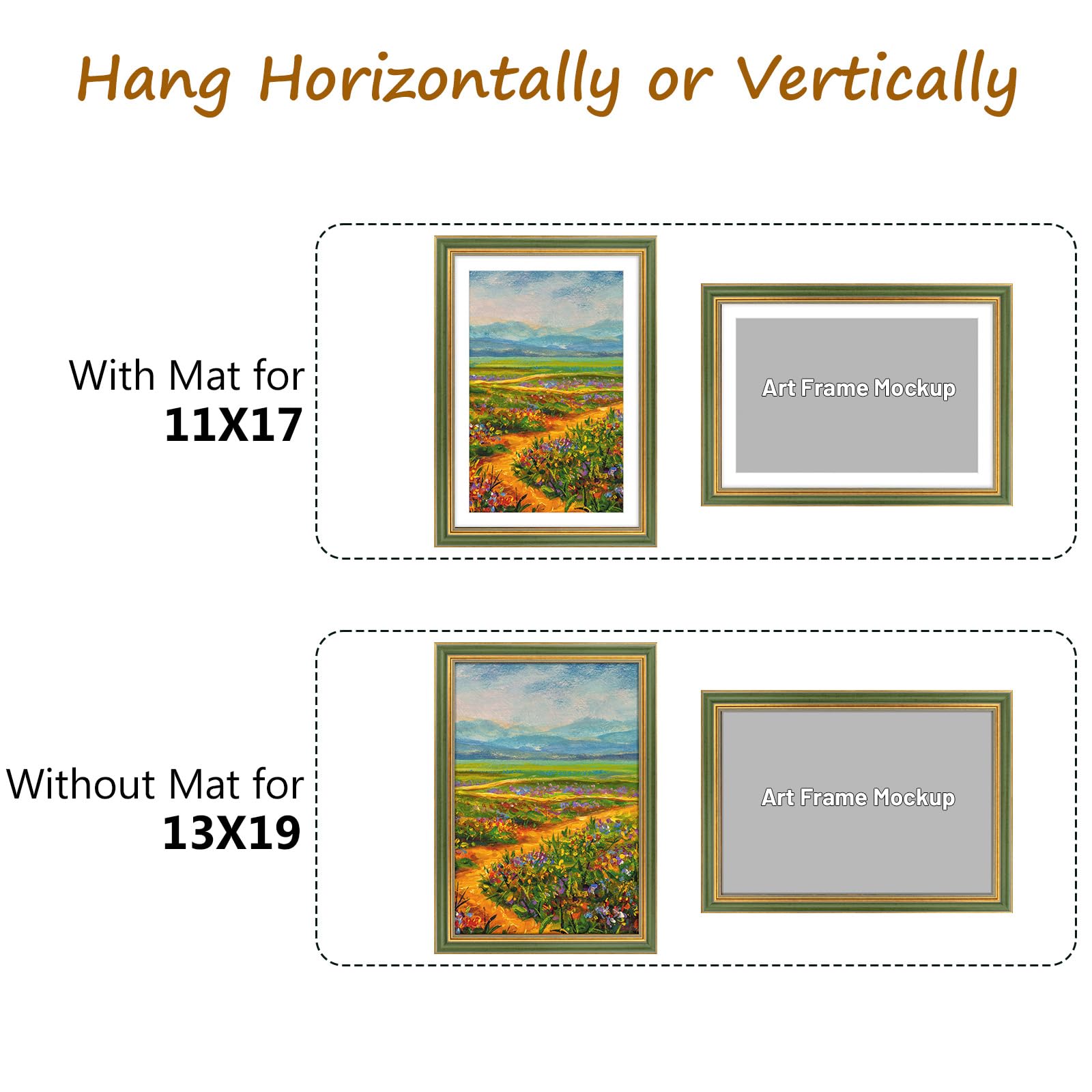 Golden State Art ornate frame with plexiglass for safe, lightweight viewing