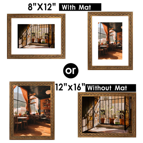 Golden State Art sawtooth hangers enable quick, secure wall mounting for portrait or landscape layouts.