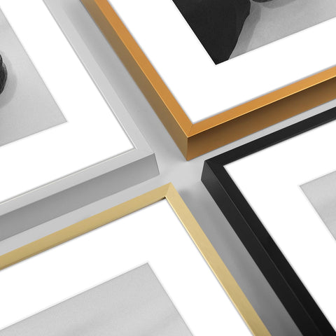 Golden State Art minimalist silver frame complements any photo.