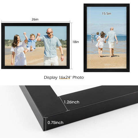 Golden State Art tempered glass clear panel protects photos with low glare.