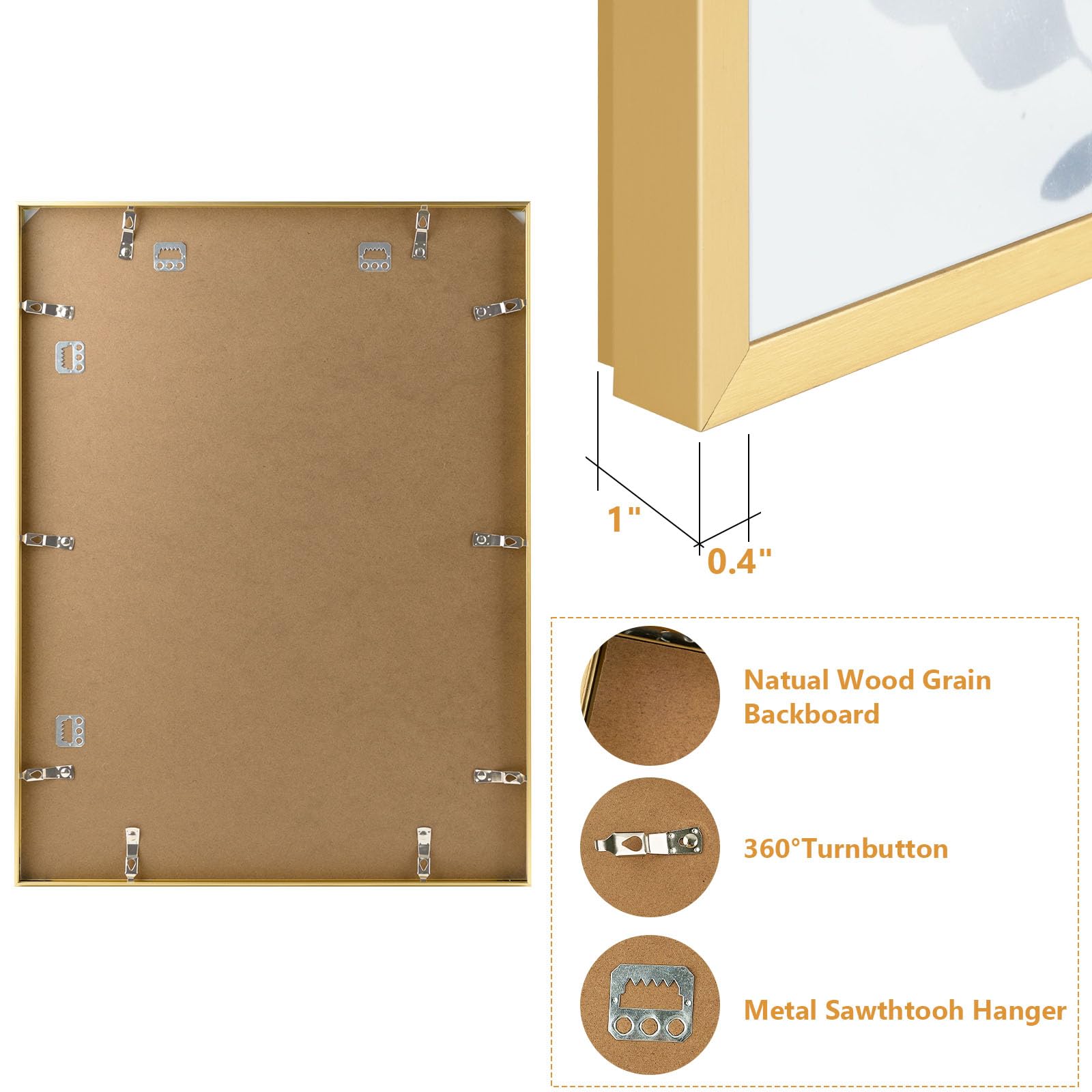 Golden State Art thin gold frame adds modern elegance to posters