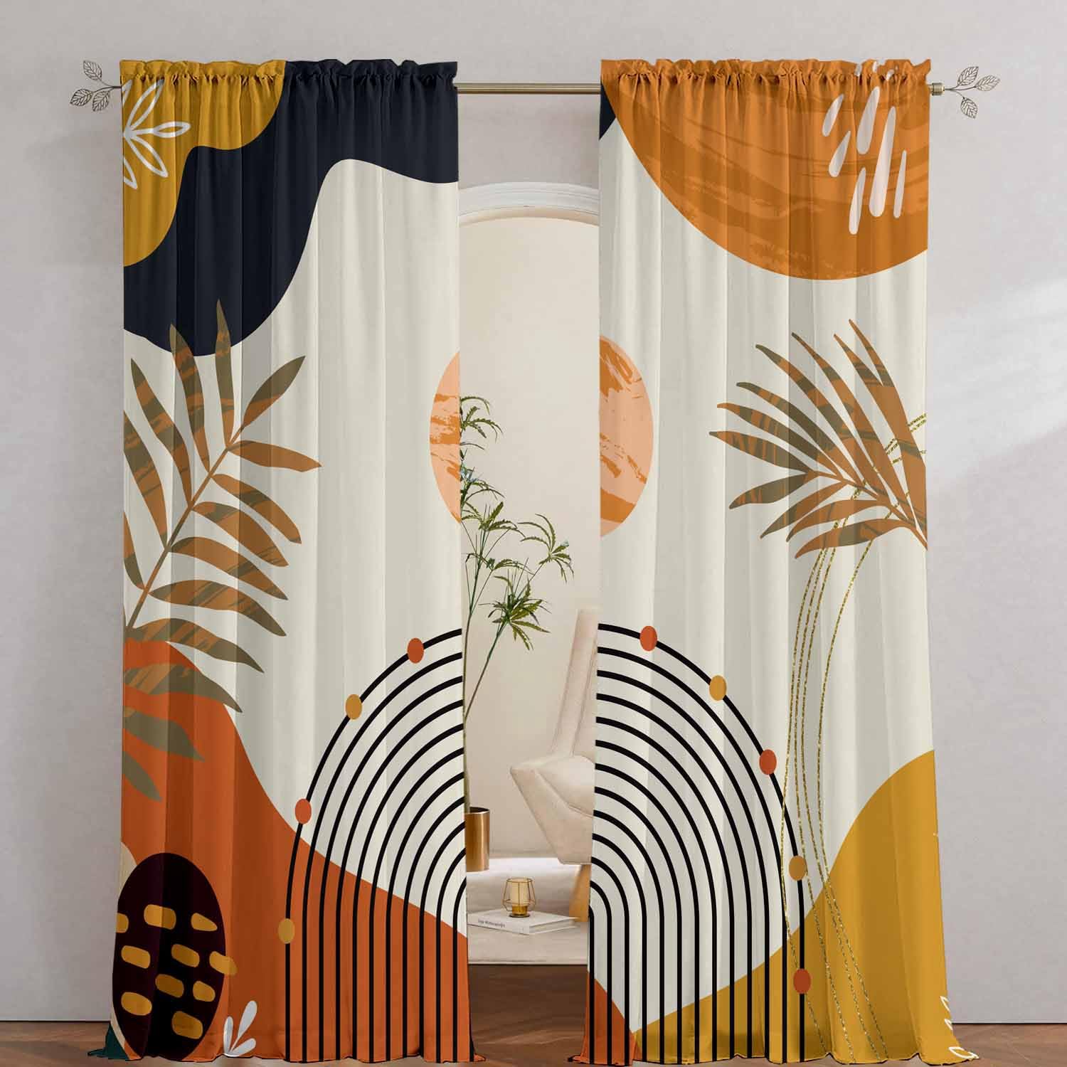 GOLDLAWN rod-pocket curtains for quick installation and versatile styling