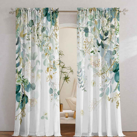 GOLDLAWN Sage green leaves and white florals add timeless farmhouse charm