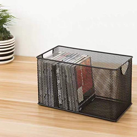 GoldOrcle mesh CD storage bin organizes discs while reducing dust.