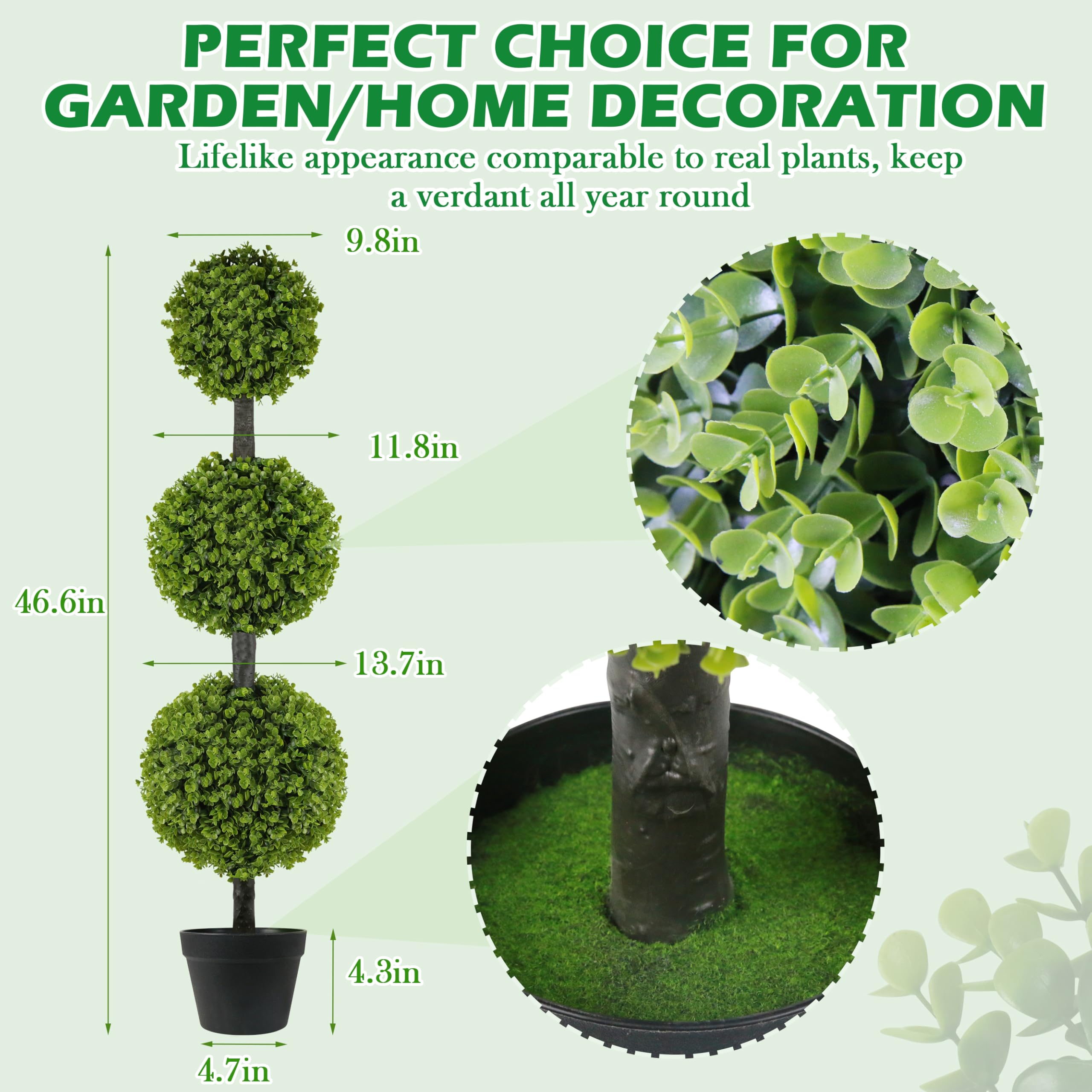 Goldshire topiary large ball 13.7 inches adds focal point outdoors