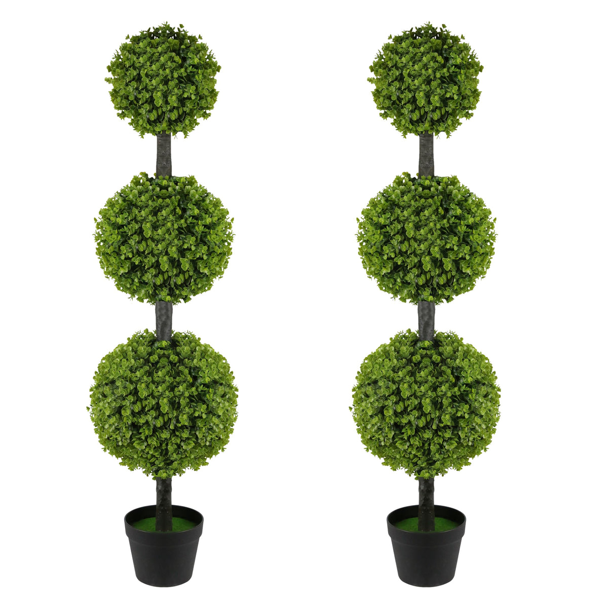 Goldshire topiary triple balls tree 4ft for year-round greenery near entry