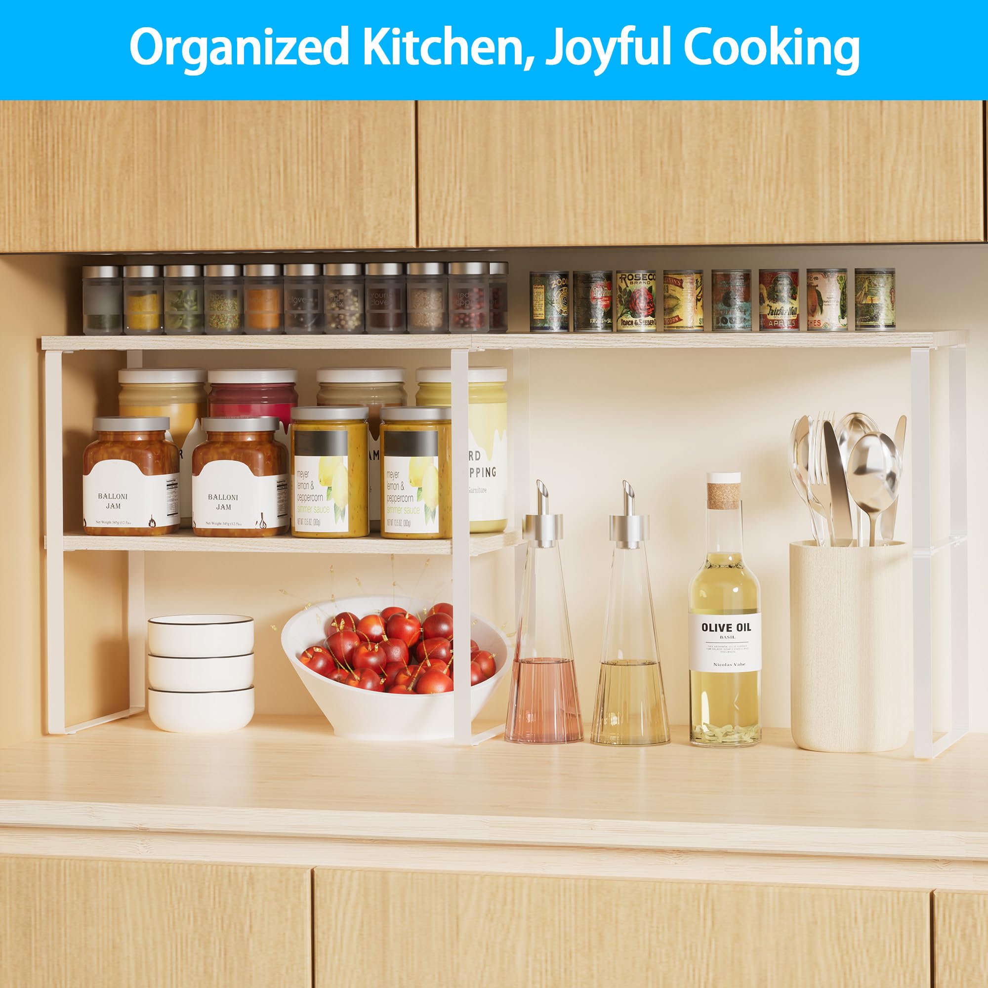 Golener bathroom counter organizer corner shelf for toiletries and cosmetics.