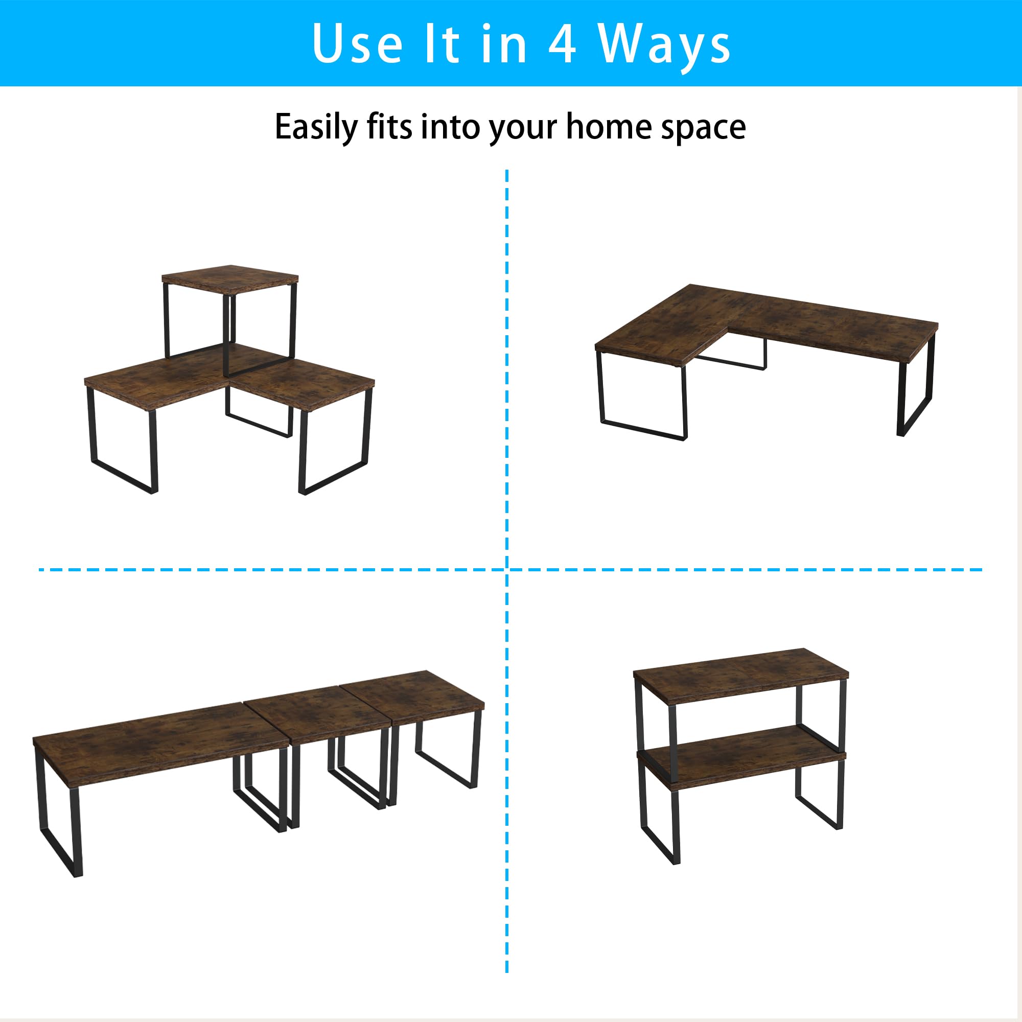 Easy installation and adjustable shelves simplify corner storage in small spaces.