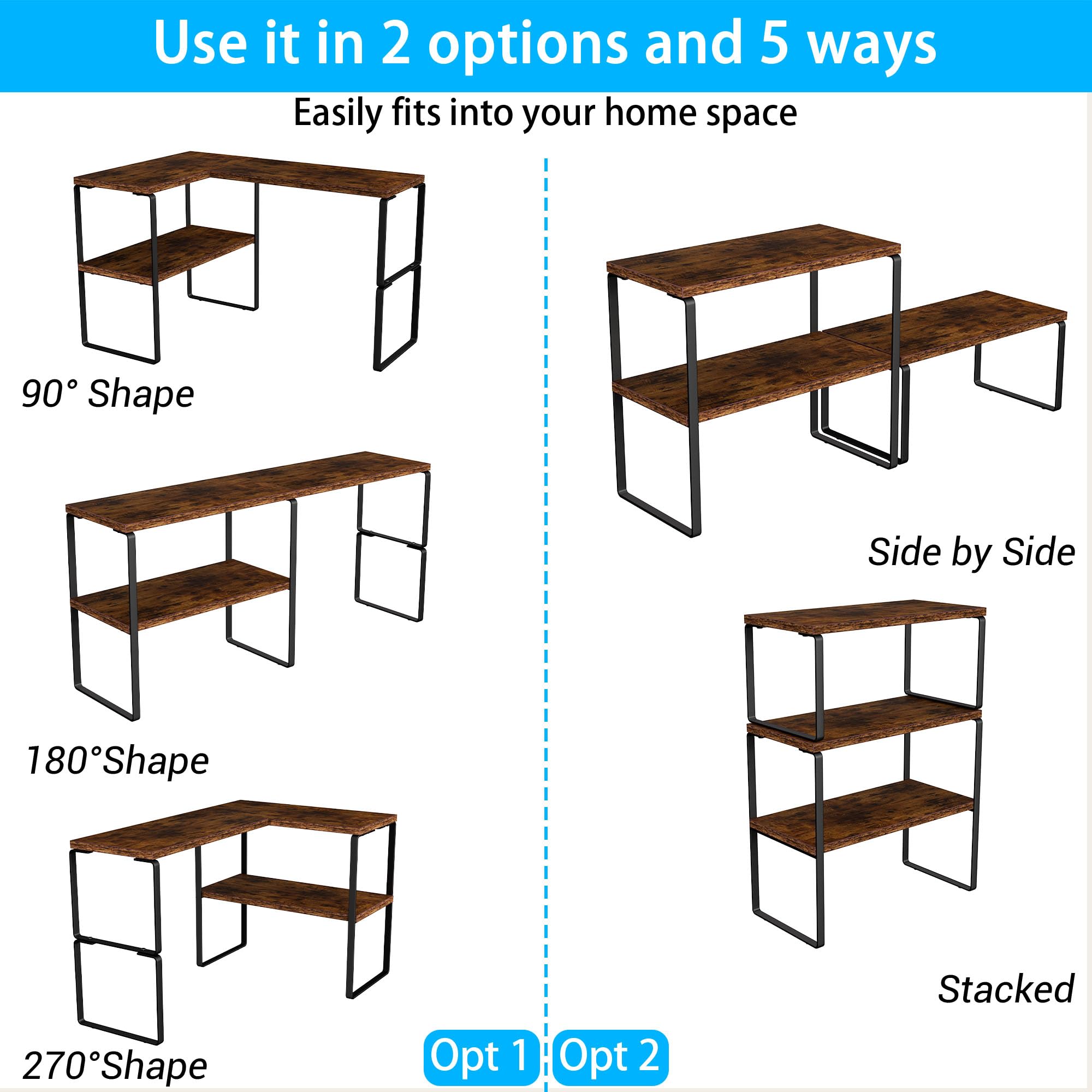 Golener FSC-certified wood and polished metal design for a stylish, durable look