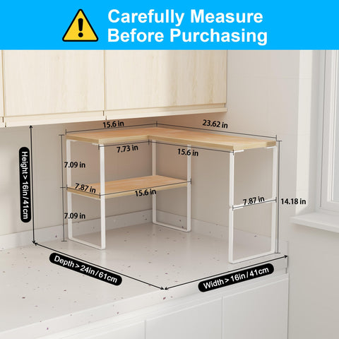 Golener kitchen spice rack corner shelf keeps spices organized and accessible.