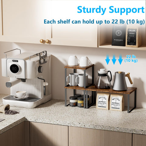 Golener corner organizer for spice rack keeps bottles within reach and neat.