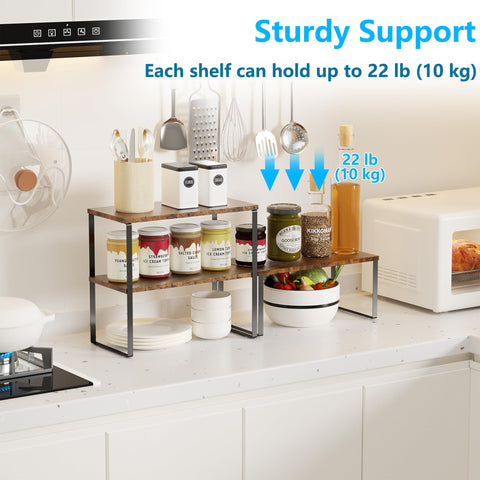 Golener spice rack on counter for easy cooking access
