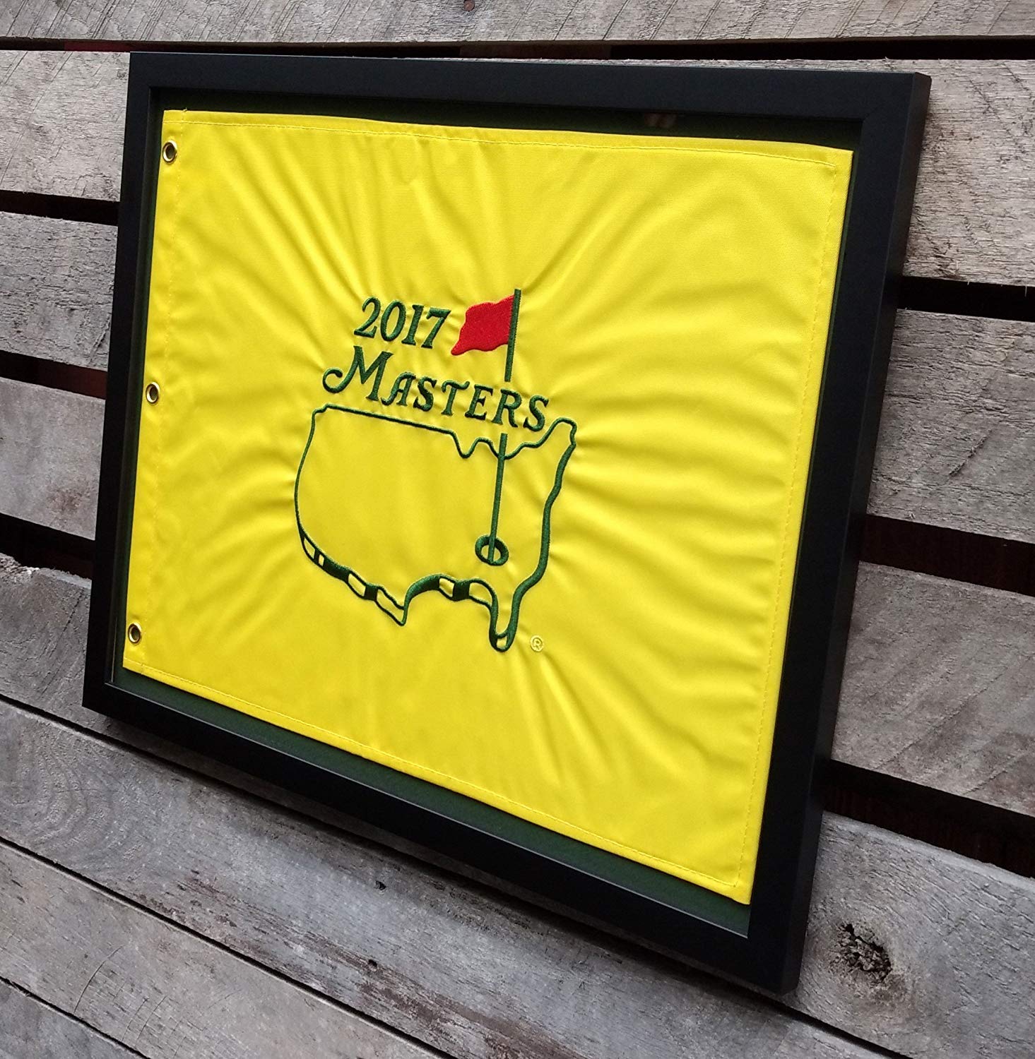 Golf Flag Frames compact dimensions approx 15.75 by 19.75 inches for wall display