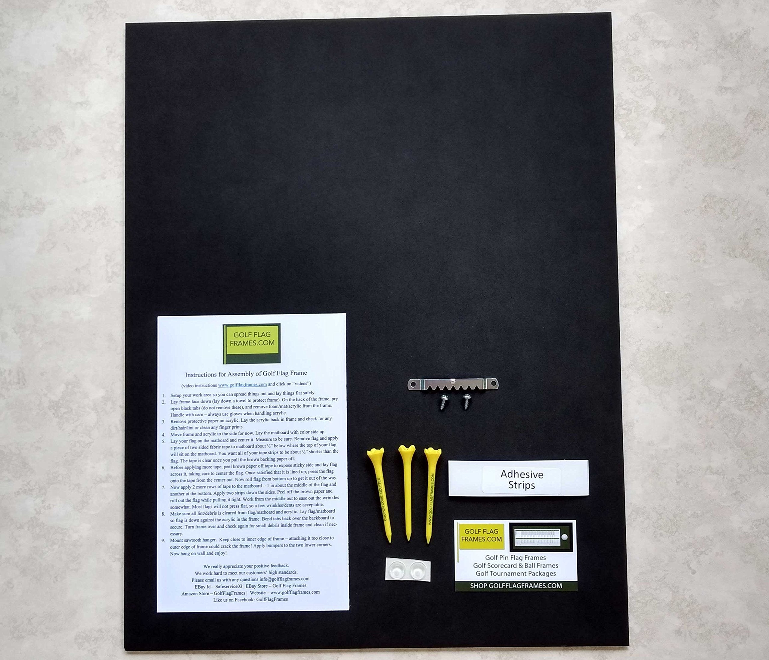 Sawtooth hanger and bumpers included for stable wall mounting.
