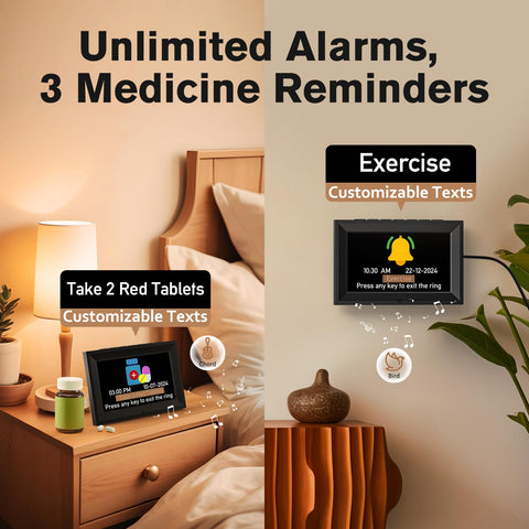 Goloza alarm reminders support weekday and daily scheduling