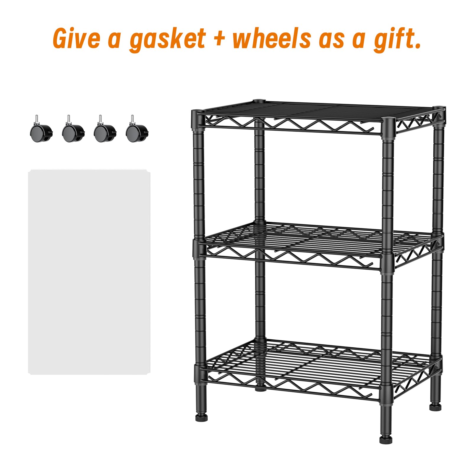 Golpart 3-tier adjustable shelf kitchen setup demonstrates rust-resistant coating easy cleaning.