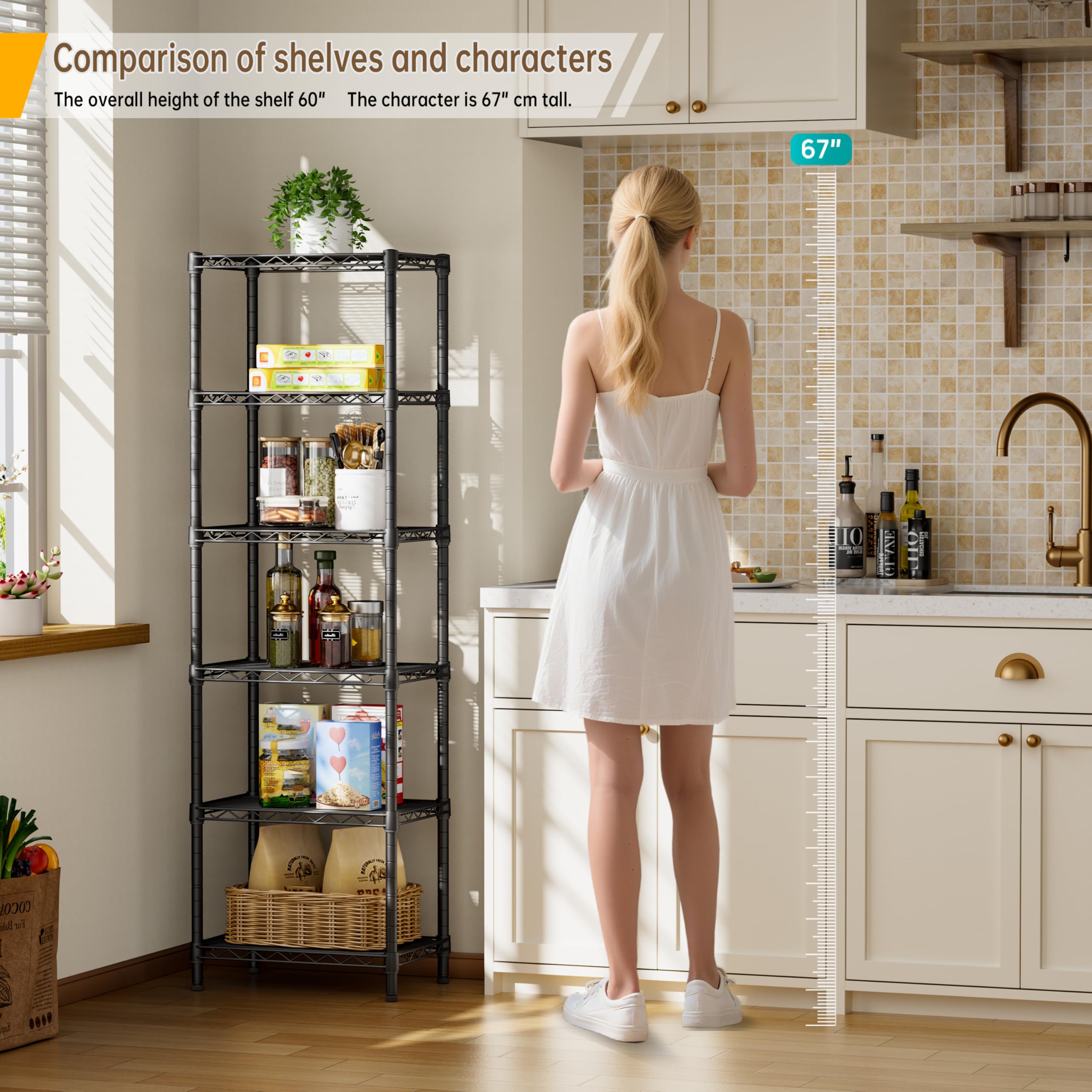 Golpart 6-tier shelf in bathroom setting shows rust-resistant coating durability