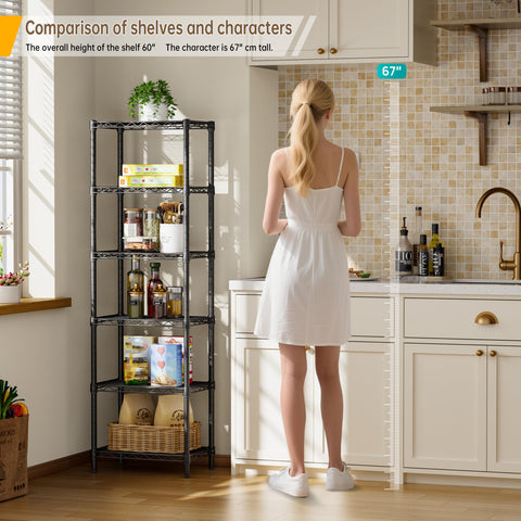 Golpart 6-tier shelf in bathroom setting shows rust-resistant coating durability