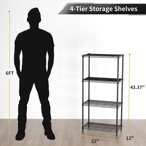 Golpart adjustable shelves with 1-inch increments maximize space in corners.