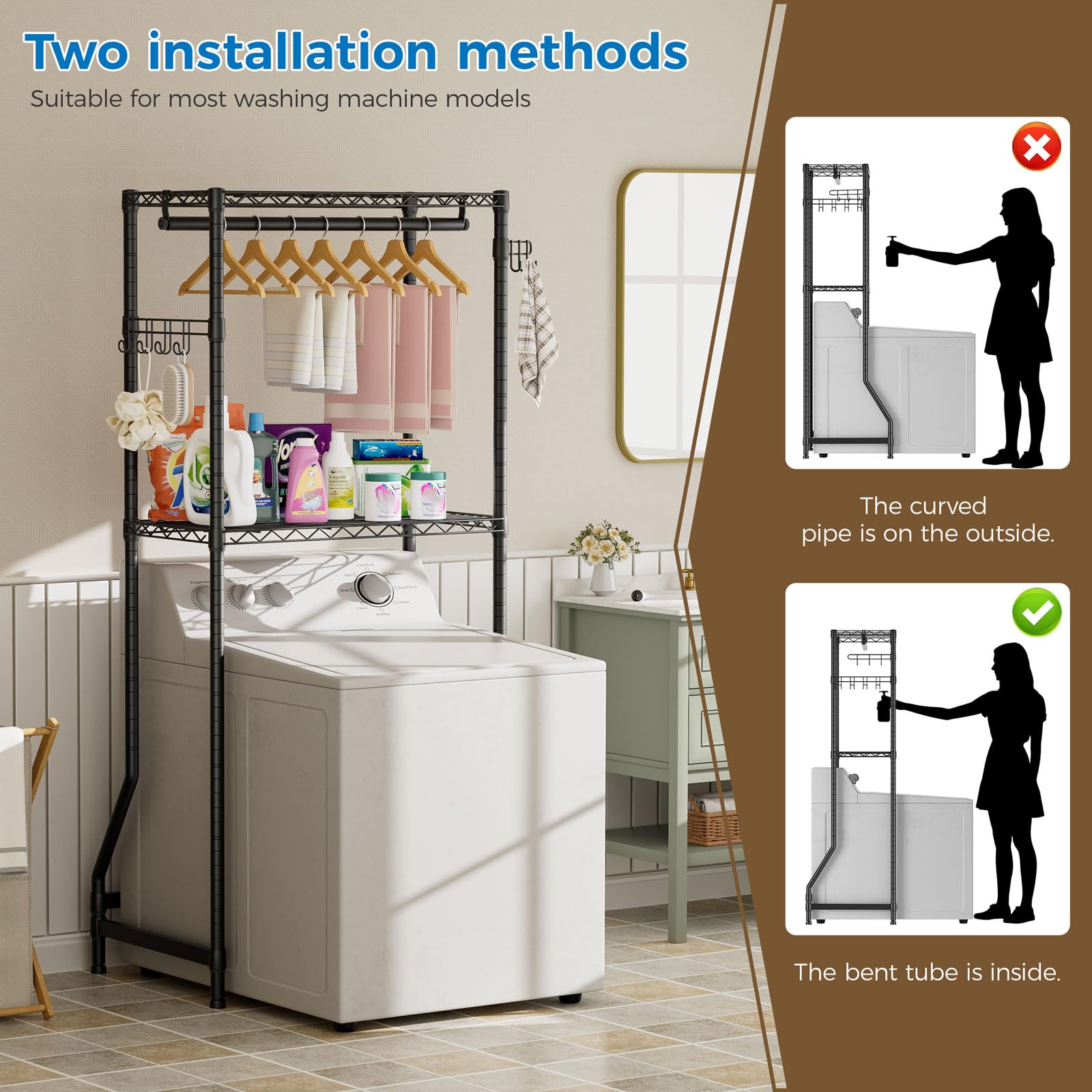 Golpart anti-tip-device-and-stable-base enhances safety in active laundry areas